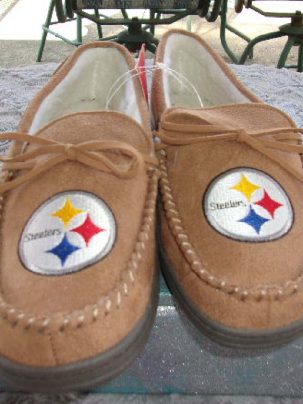 S-222 NWT FOCO STEELERS SHERPA LINED SLIPPERS